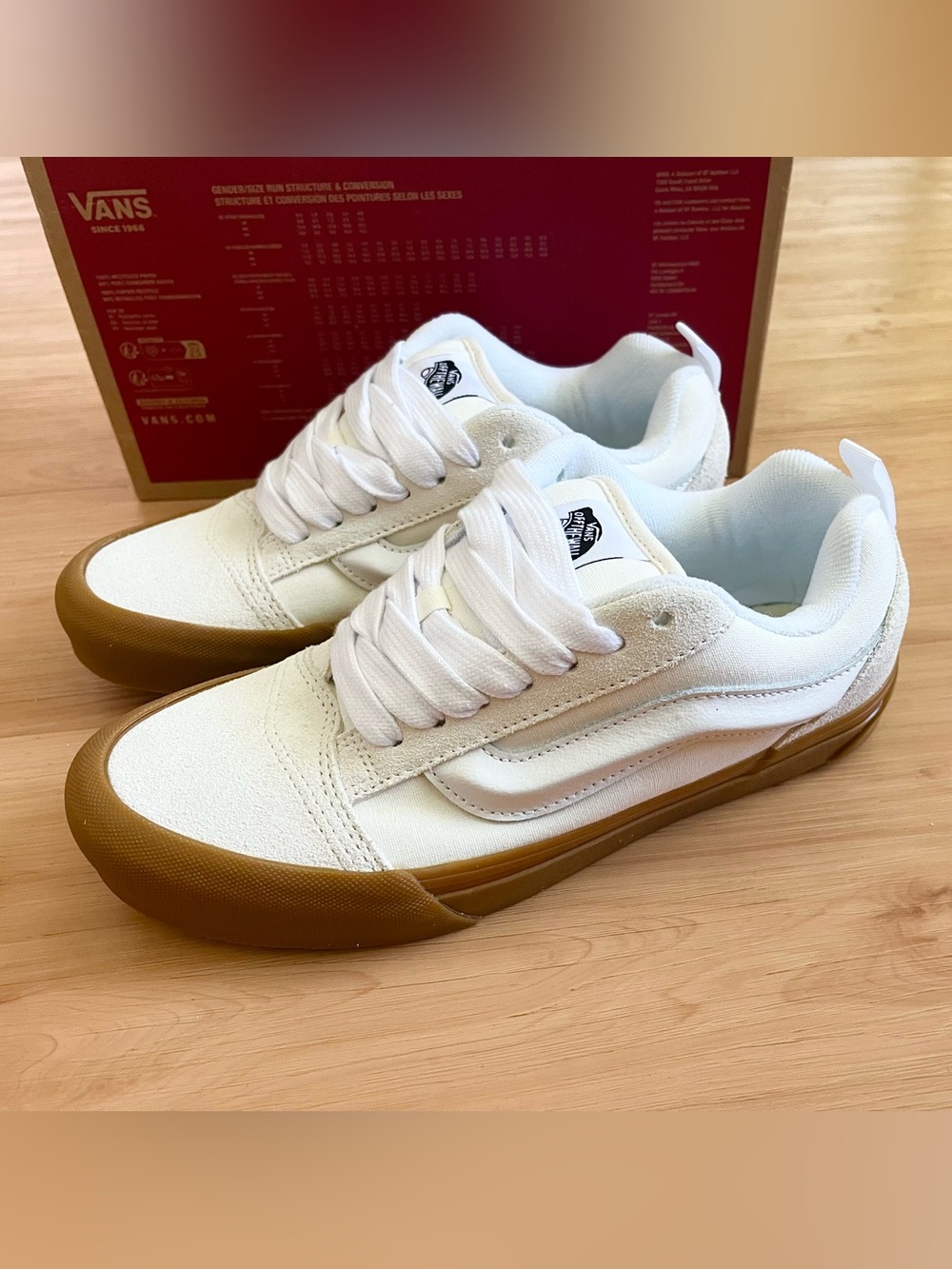Vans Knu Skool Gum Blanc De Blanc White Women 9.0 US - Picture 6 of 10
